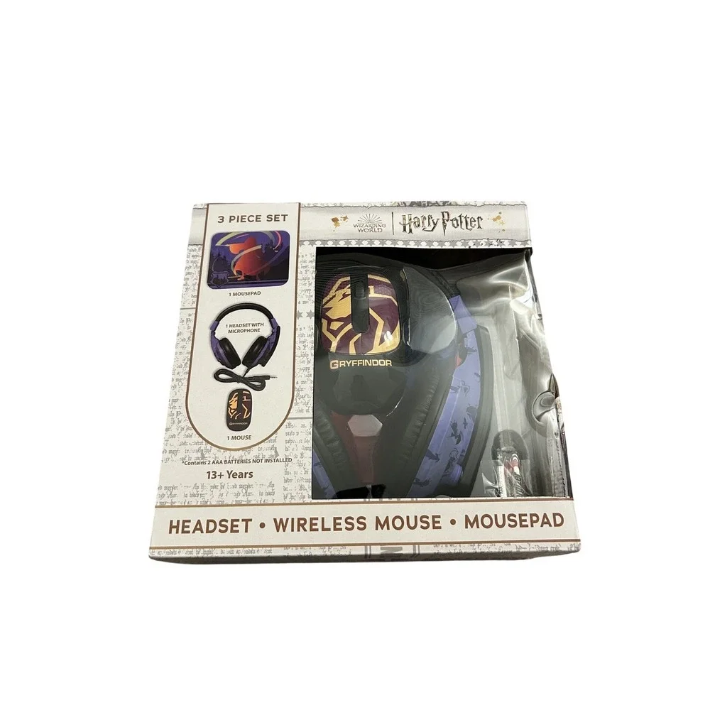Harry Potter Gaming Set Unisex OS Multi New Gryffindor Headset Mouse Mousepad